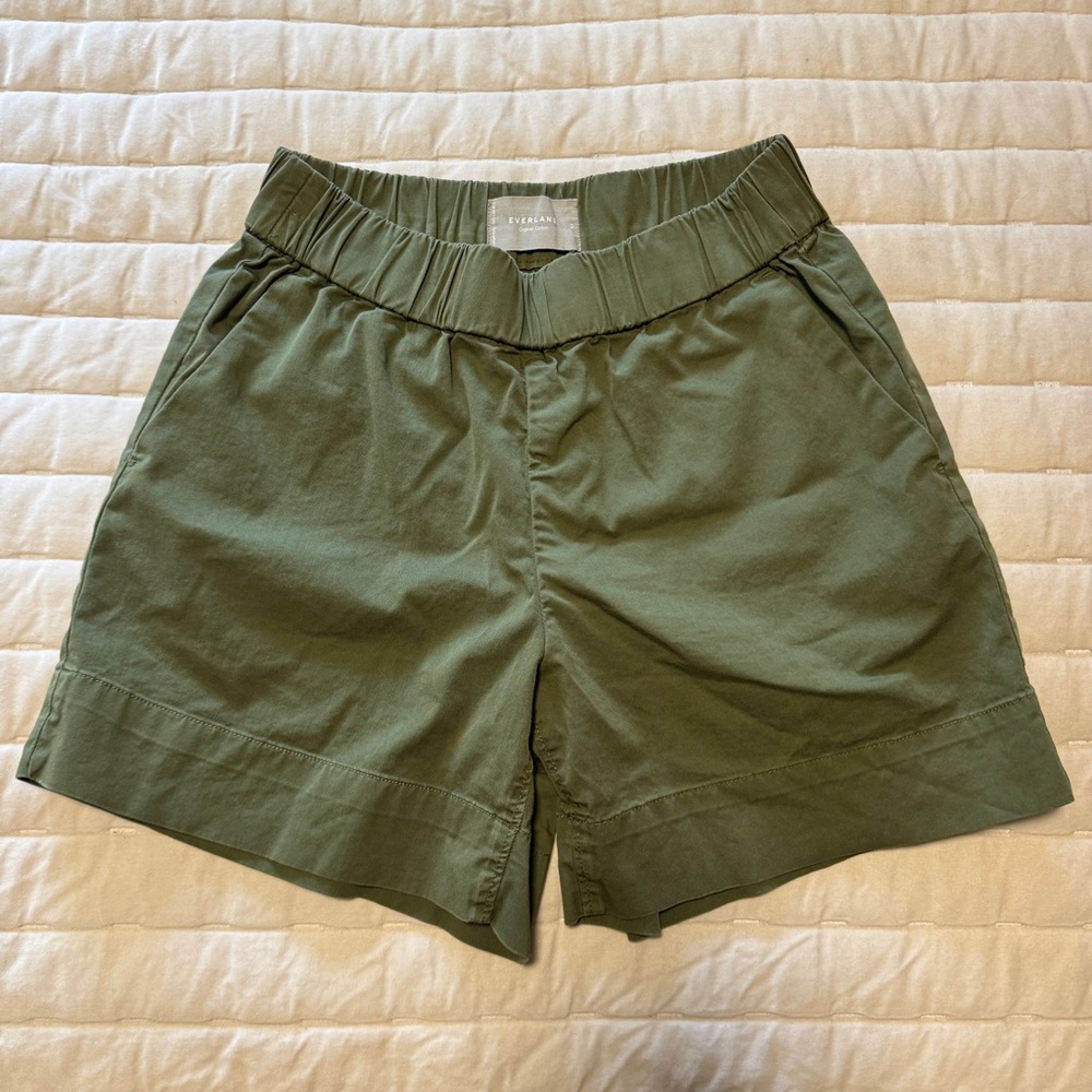 Everlane Women's High Waist Shorts - Olive Green